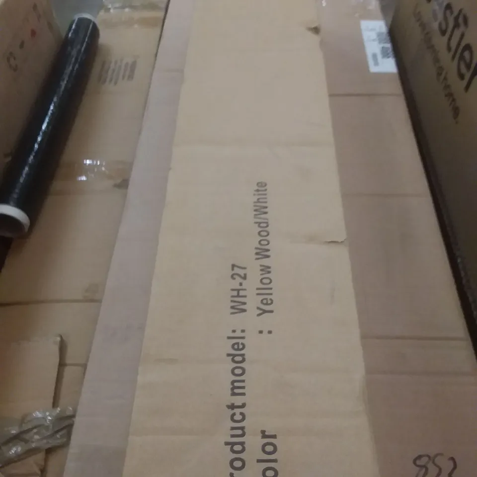 BOXED LOUGHGUILE L-SHAPED EXECUTIVE DESK NATURAL - YELLOW WOOD/WHITE