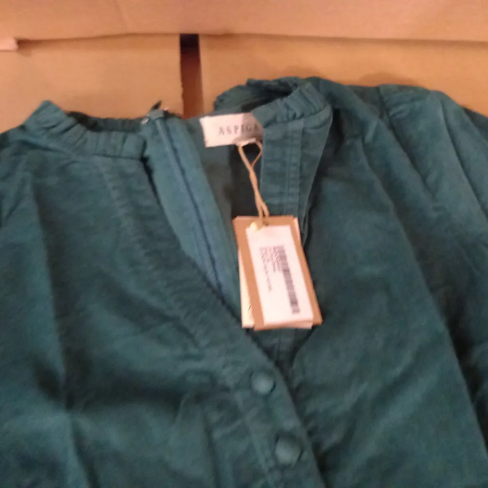 ASPIGA LIV CORD DRESS IN GREEN - XS