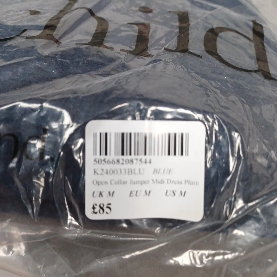 BAGGED NOBODYS CHILD OPEN COLLAR JUMPER MIDI DRESS SIZE M