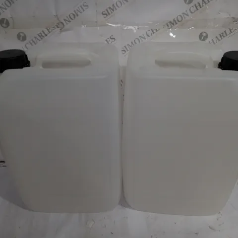 SET OF 2 UNBRANDED STORAGE WATER CANS - SIZE UNSPECIFIED