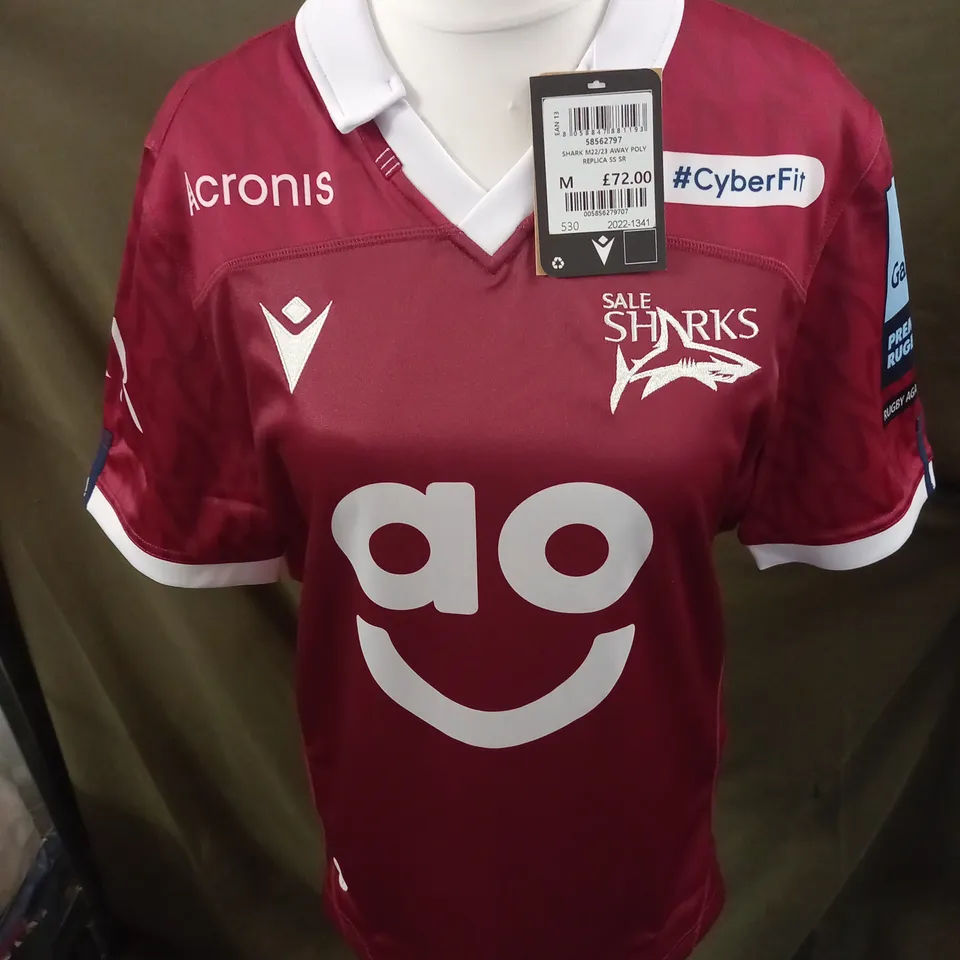 SALE SHARKS AWAY REPLICA SHIRT SIZE M