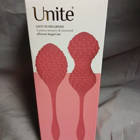UNITE UNITY IN WELLBEING 2-PIECE SENSORY TEXTURED SILICONE KEGEL SET (BOXED)