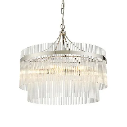 BOXED LUMINOSA MARIETTA 5 LIGHT MULTI ARM LAMP CEILING PENDANT BRIGHT NICKEL