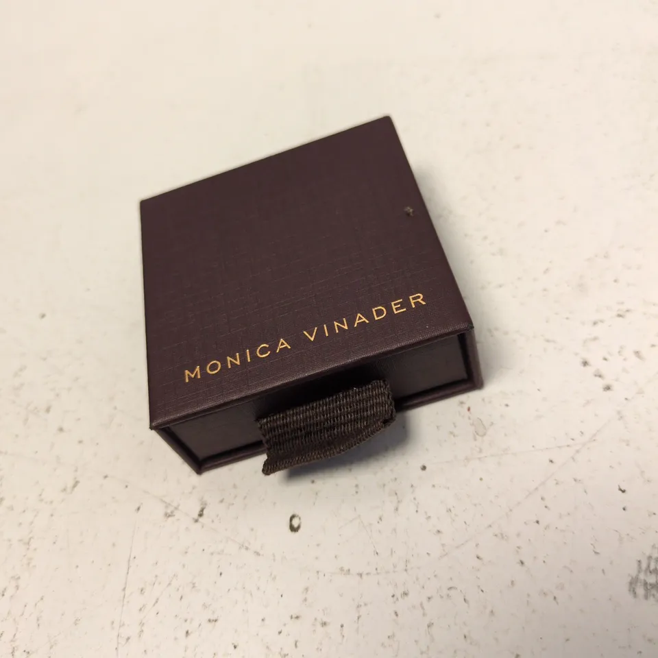 MONICA VINADER GOLD VERMEIL RING WITH PRESENTATION POUCH & BOX