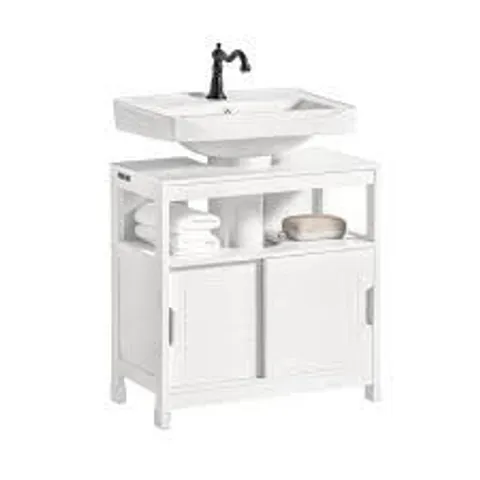 BOXED BATHROOM SHELF -WHITE-