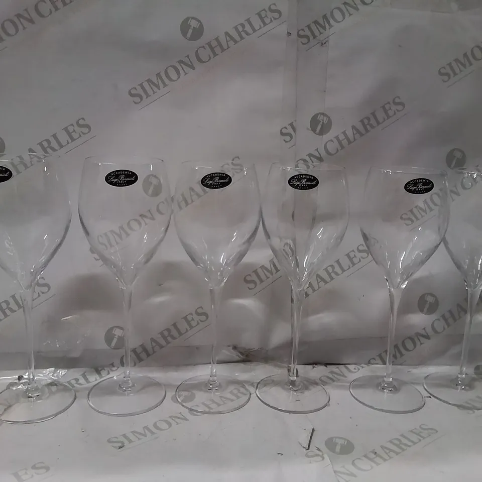 BOXED SET OF 6 LUIGI BORMIOLI - MAGNIFICO WINE GLASSES 