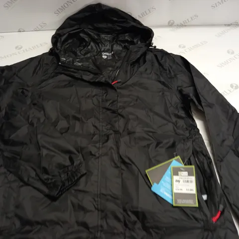 GELERT BLACK PACKAWAY JACKET - 12 M