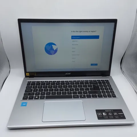 UNBOXED ACER ASPIRE GO 15 INTEL LAPTOP IN SILVER - N23Q23