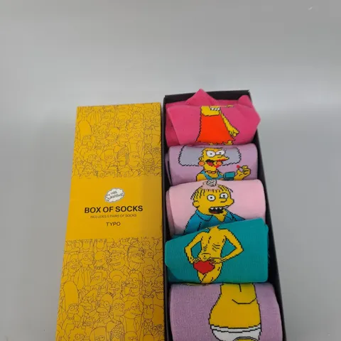 TYPO BOX OF SIMPSONS SOCKS
