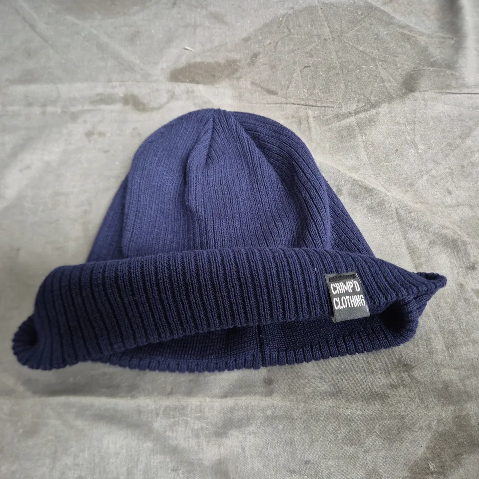 CRIMP'D CLOTHING NAVY KNIT BEANIE HAT