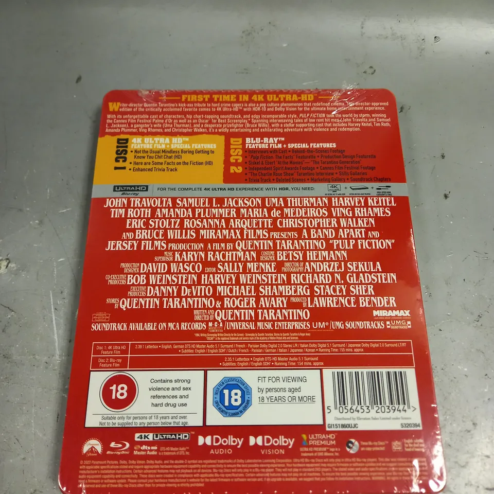 SEALED PULP FICTION LIMITED EDITION STEELBOOK BLU-RAY 