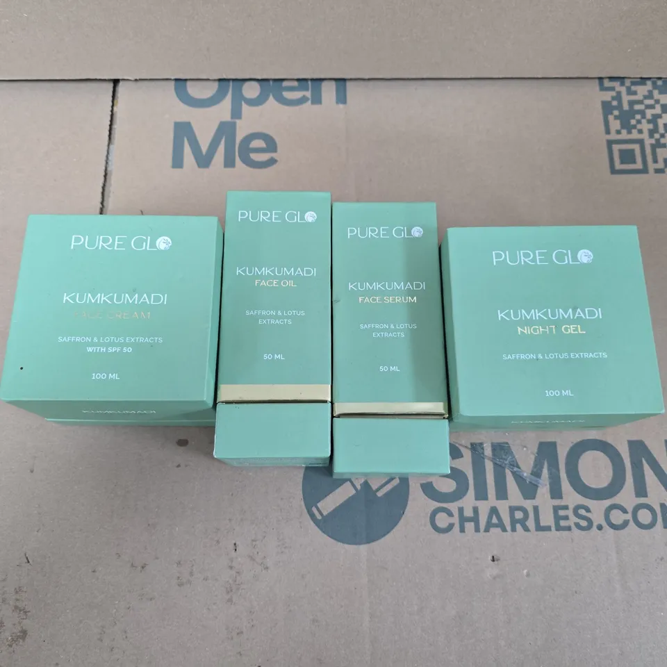 PURE GLOW KUMKUMADI RITUAL BUNDLE(100 ML FACE OIL, TWO 50 ML FACE SERUM, FACE CREAM, 100 ML NIGHT GEL)