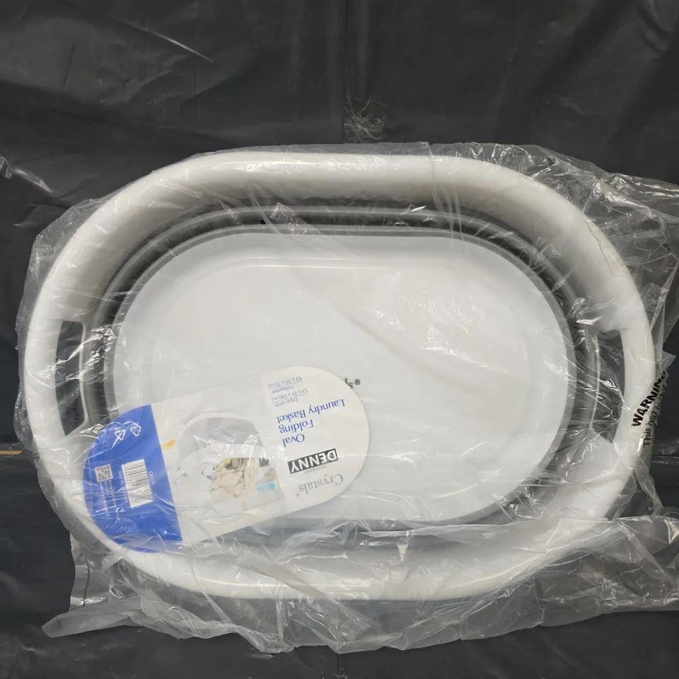 CRYSTALS OVAL FOLDING LAUNDRY BASKET 