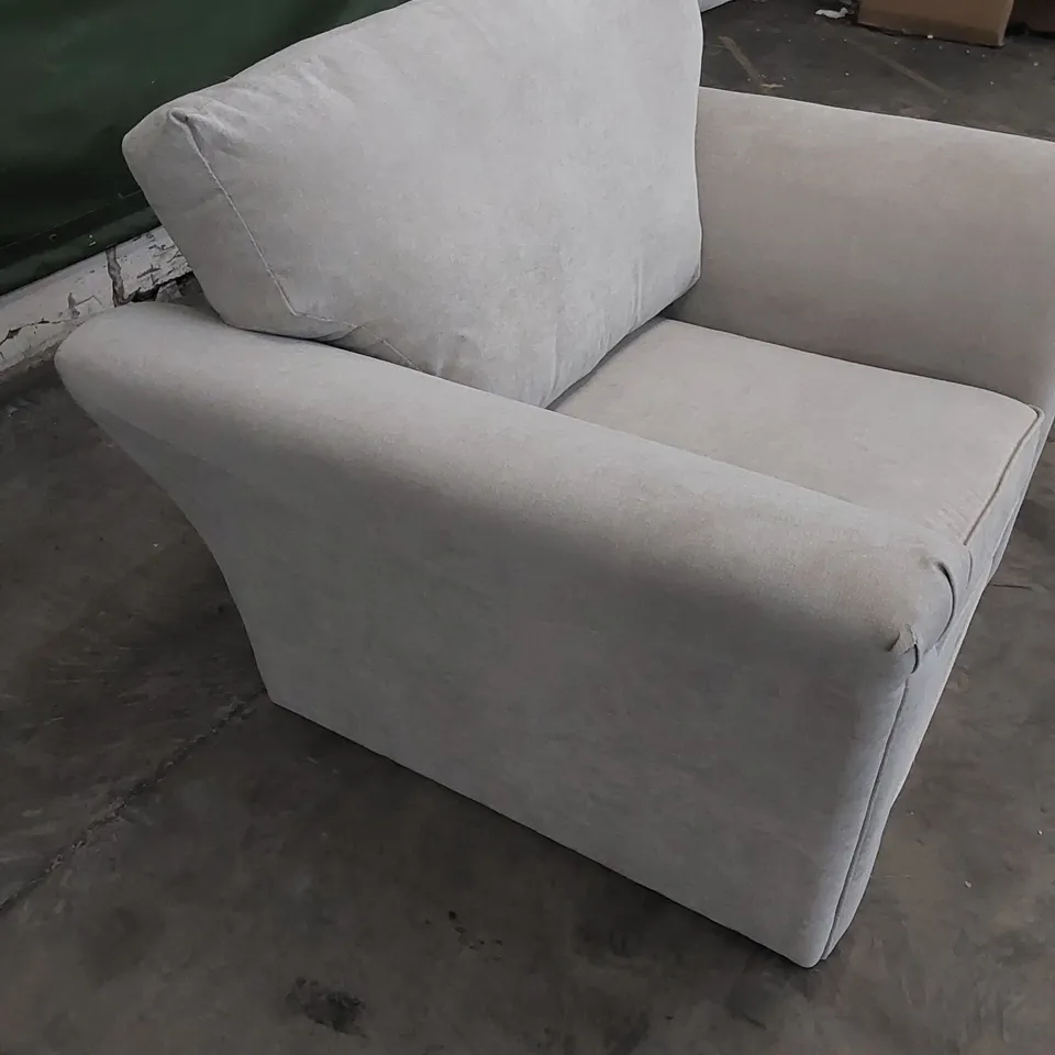 DESIGNER FABRIC UPHOLSTERED ARMCHAIR 