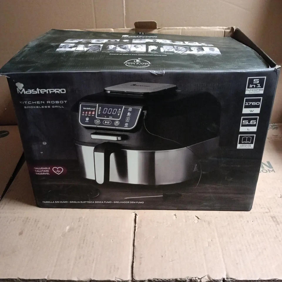 MASTERPRO KITCHEN ROBOT SMOKELESS GRILL 5.6L BOXED