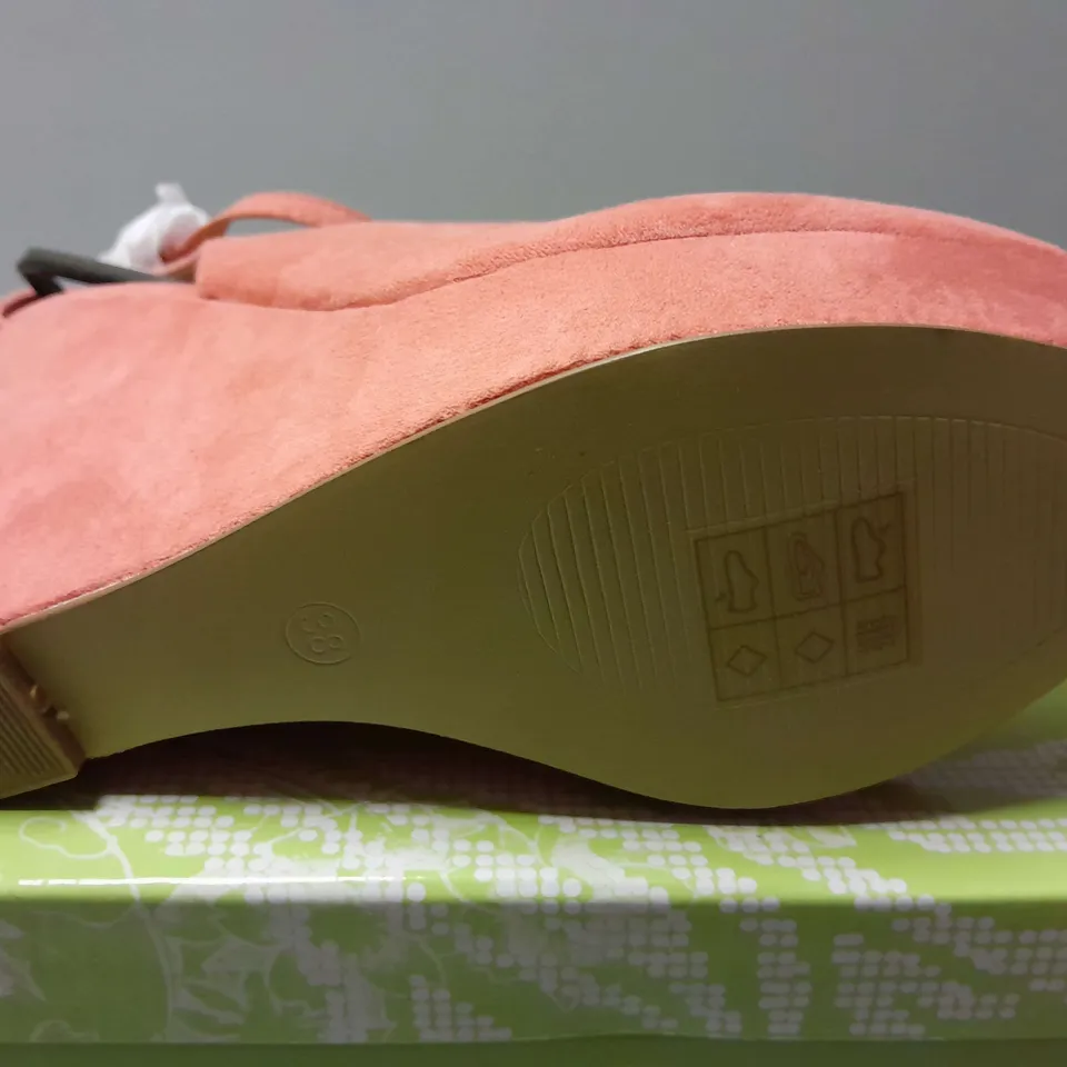 12 BOXED CLARAS RAISED OPEN BACK HEEL SHOES IN VARIOUS COLOURS AND SIZES