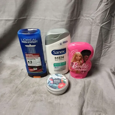 APPROXIMATELY 15 ASSORTED COSMETIC ITEMS TO INCLUDE BARBIE BATH AND SHOWER GEL, SANEX, LOREAL MEN EXPERT, BLOOM AND WILD ETC
