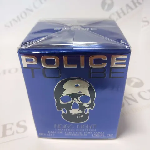 BOXED AND SEALED POLICE TO BE INDIGO NIGHT LIMITED EDITION EAU DE TOILETTE FOR MAN 40ML