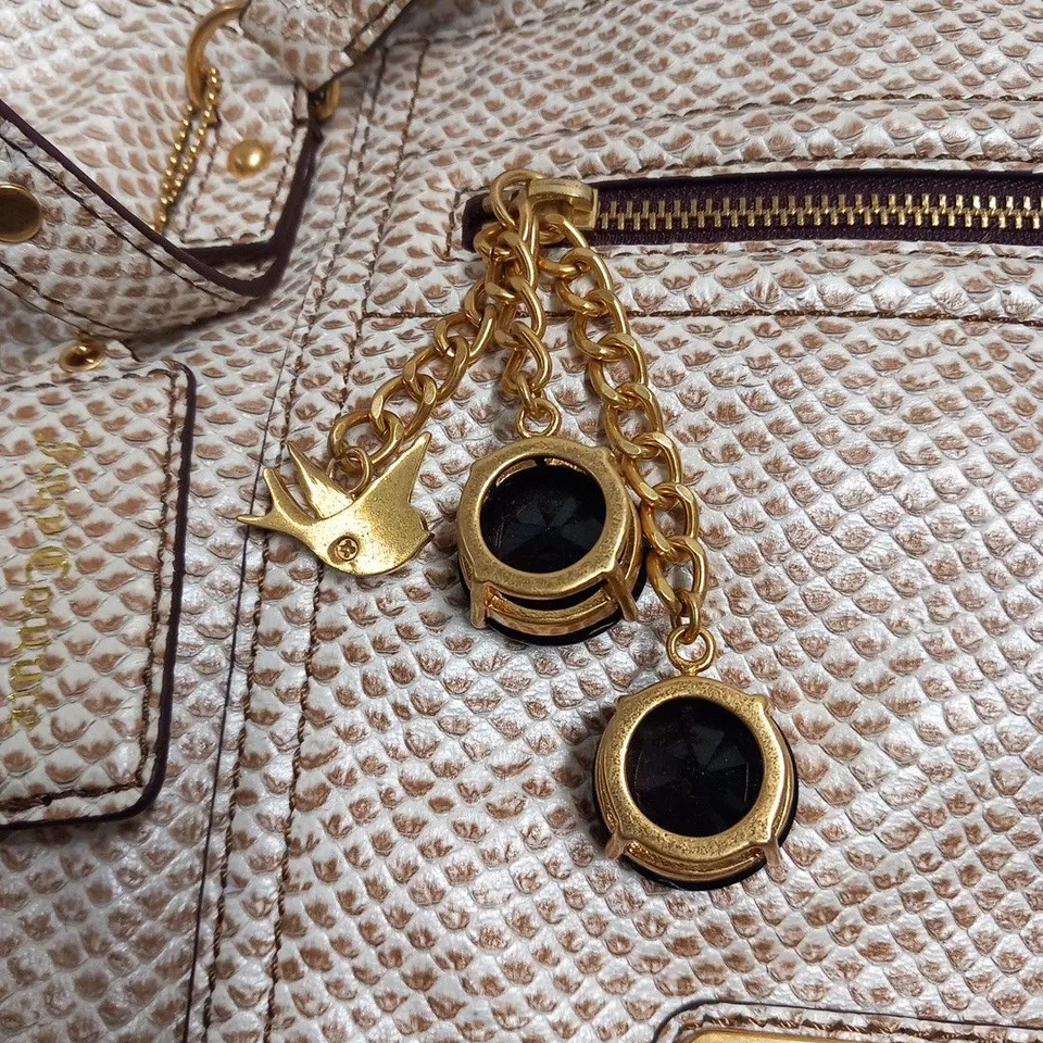 JUICY COUTURE PAIGE SLIM TOTE NATURAL SNAKE BAG