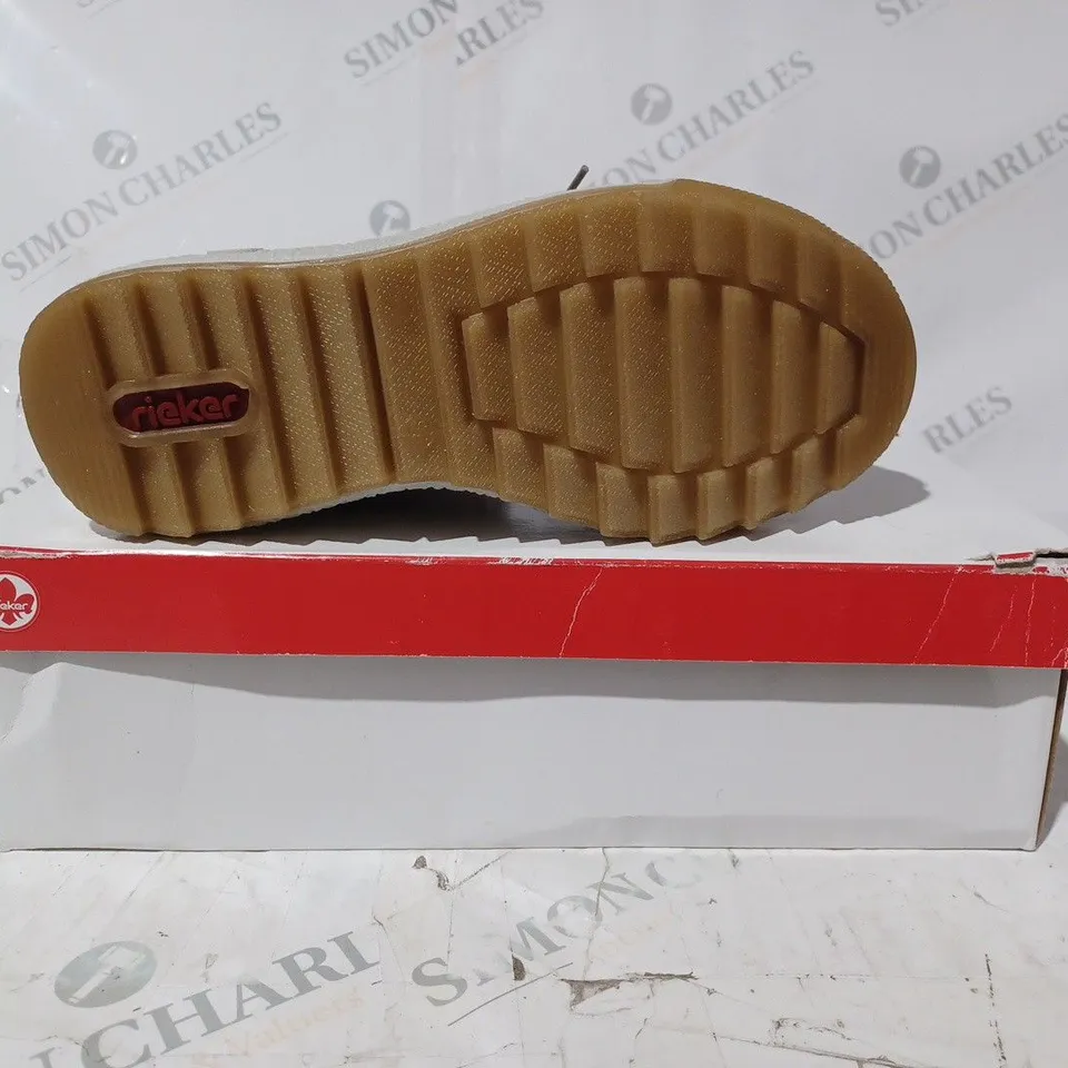 BOXED pair of RIEKER ANTISTRESS HIKING BOOTS, KHAKI - SIZE 6