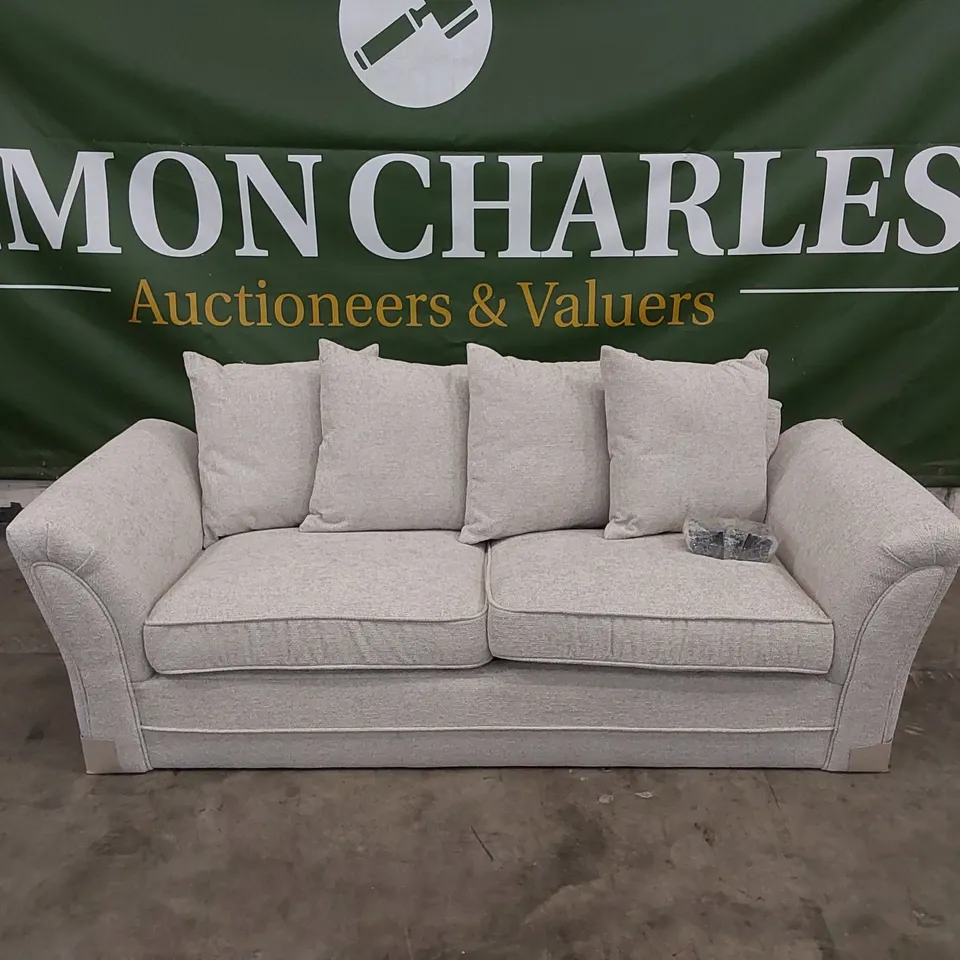 DESIGNER DURY CHUNKY WEAVE 3 SEATER SCATTERBACK SOFA 