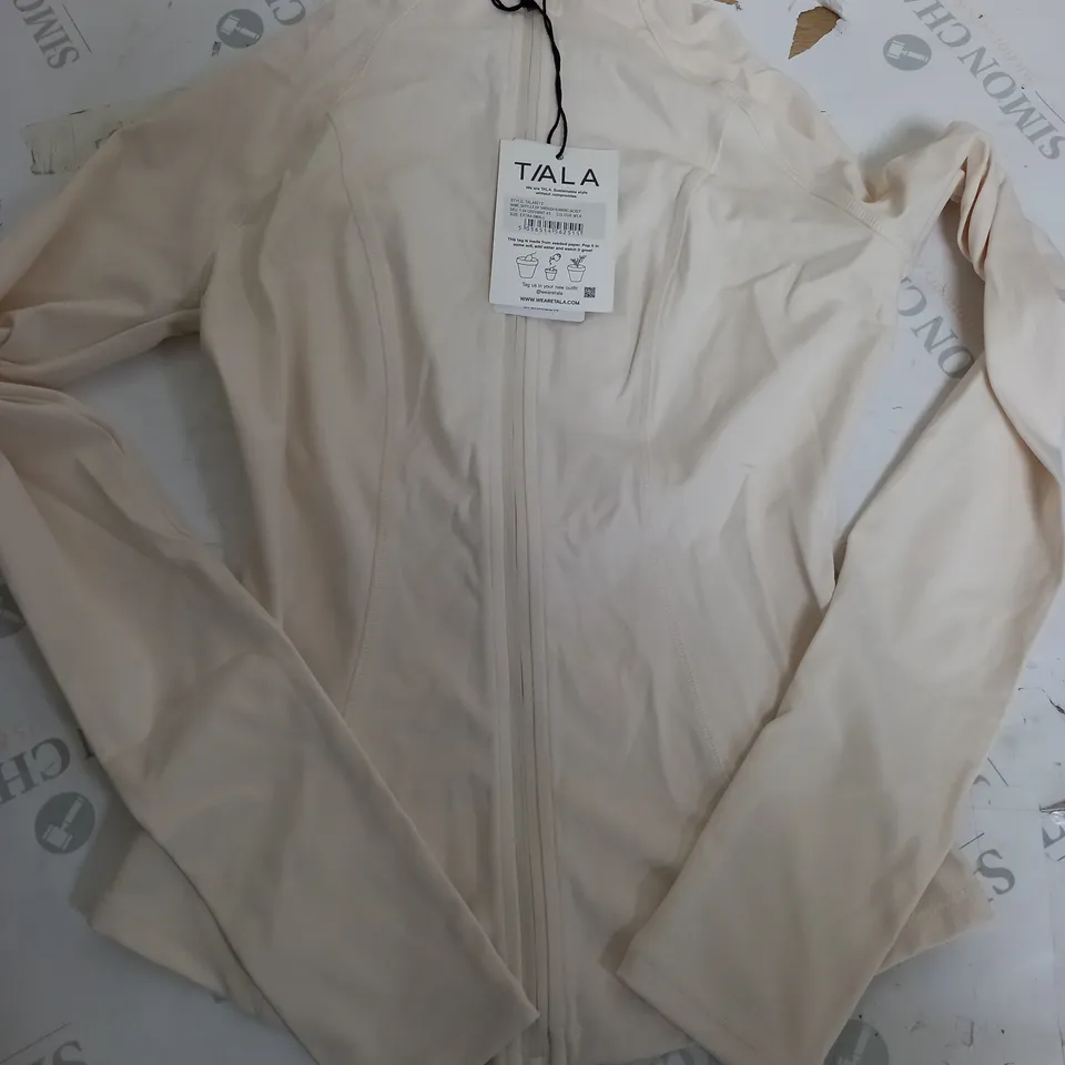 TALA DAYFLEX ZIP THROUGH RUNNING JACKET IN WHITE - XS