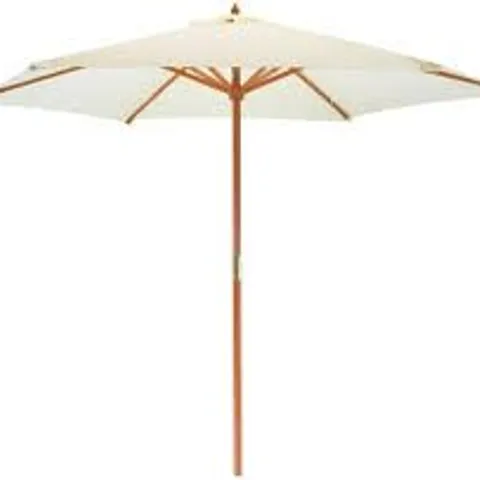 BOXED STONE 2.7M X 2.5M WOODEN GARDEN PARASOL