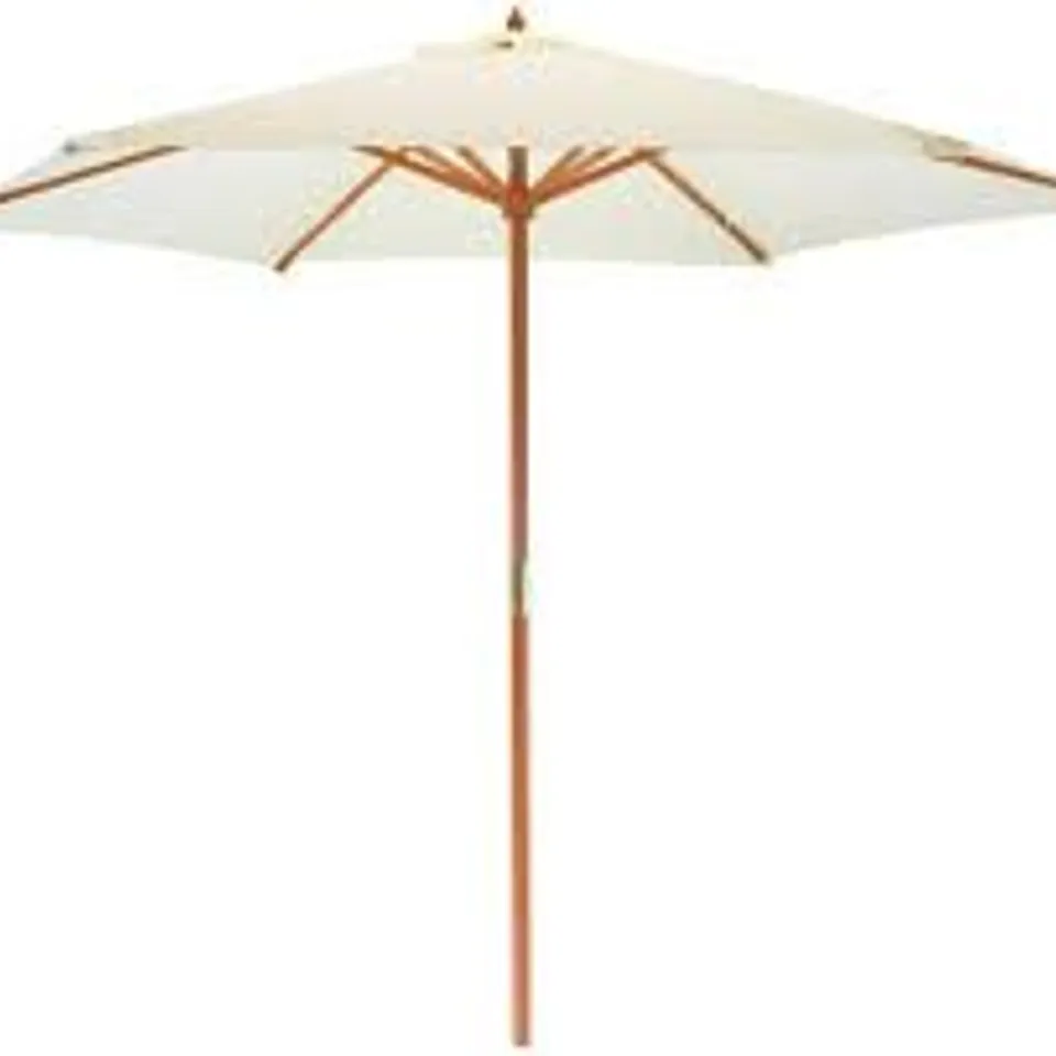 BOXED STONE 2.7M X 2.5M WOODEN GARDEN PARASOL