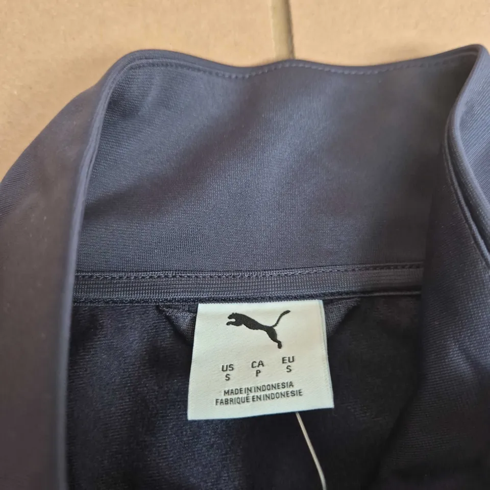 PUMA TRACK JACKET – NAVY, MEN'S UK SIZE S (US S) WITH WHITE PIPING