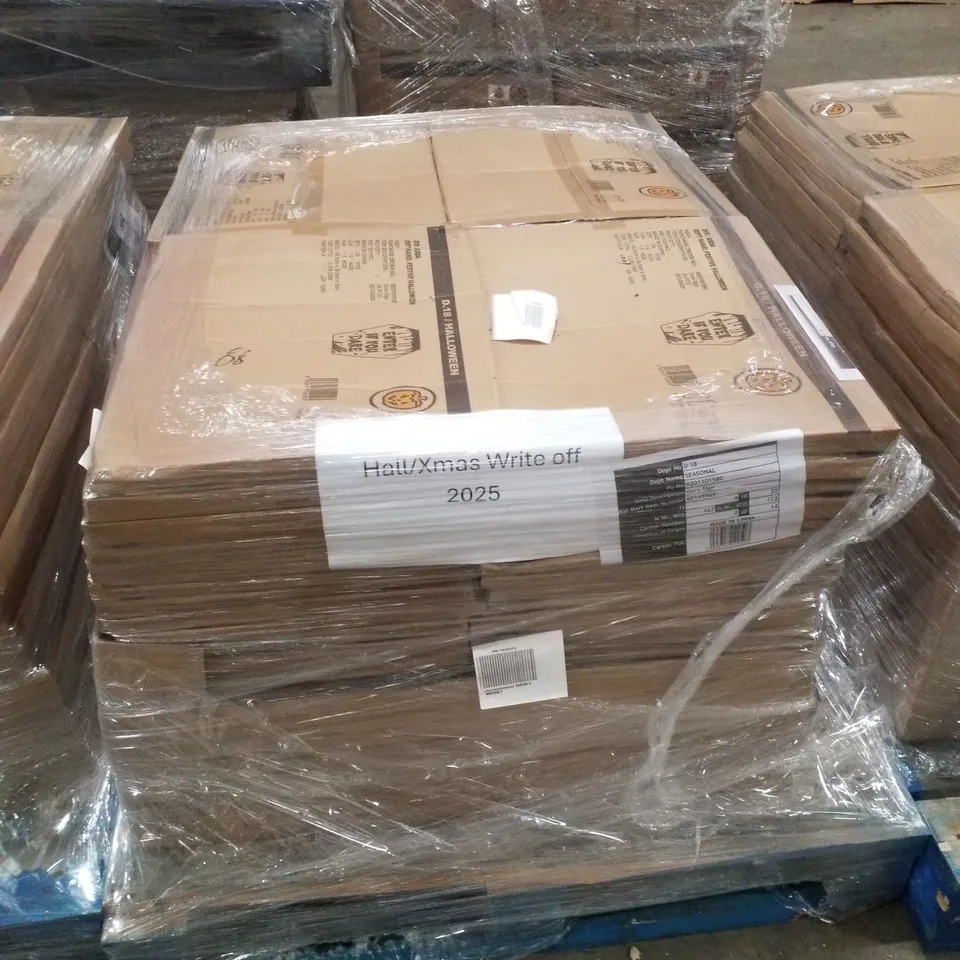 PALLET CONTAINING APPROXIMATELY 88 BOXES OF 24 BRAND NEW HALLOWEEN DECORATIVE "ENTER IF YOU DARE" SIGNS