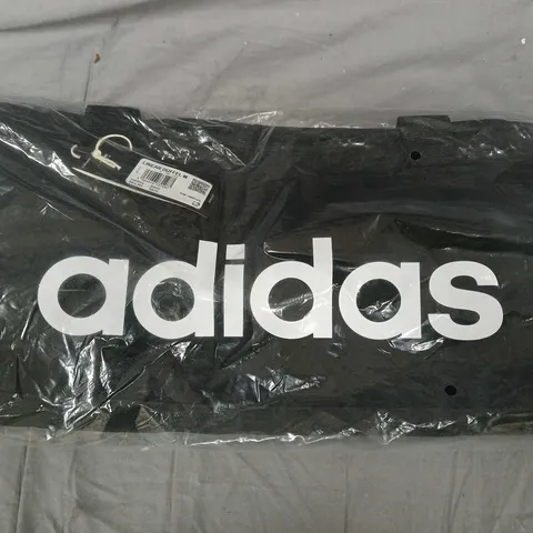 ADIDAS BLACK DUFFEL BAG WITH WHITE LOGO