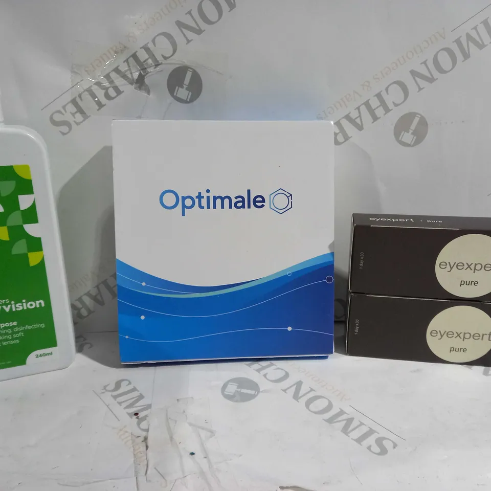 APPROX 20 ITEMS TO INCLUDE OPTIMALE, EASYVISION SOLUTION, EYEXPERT PURE