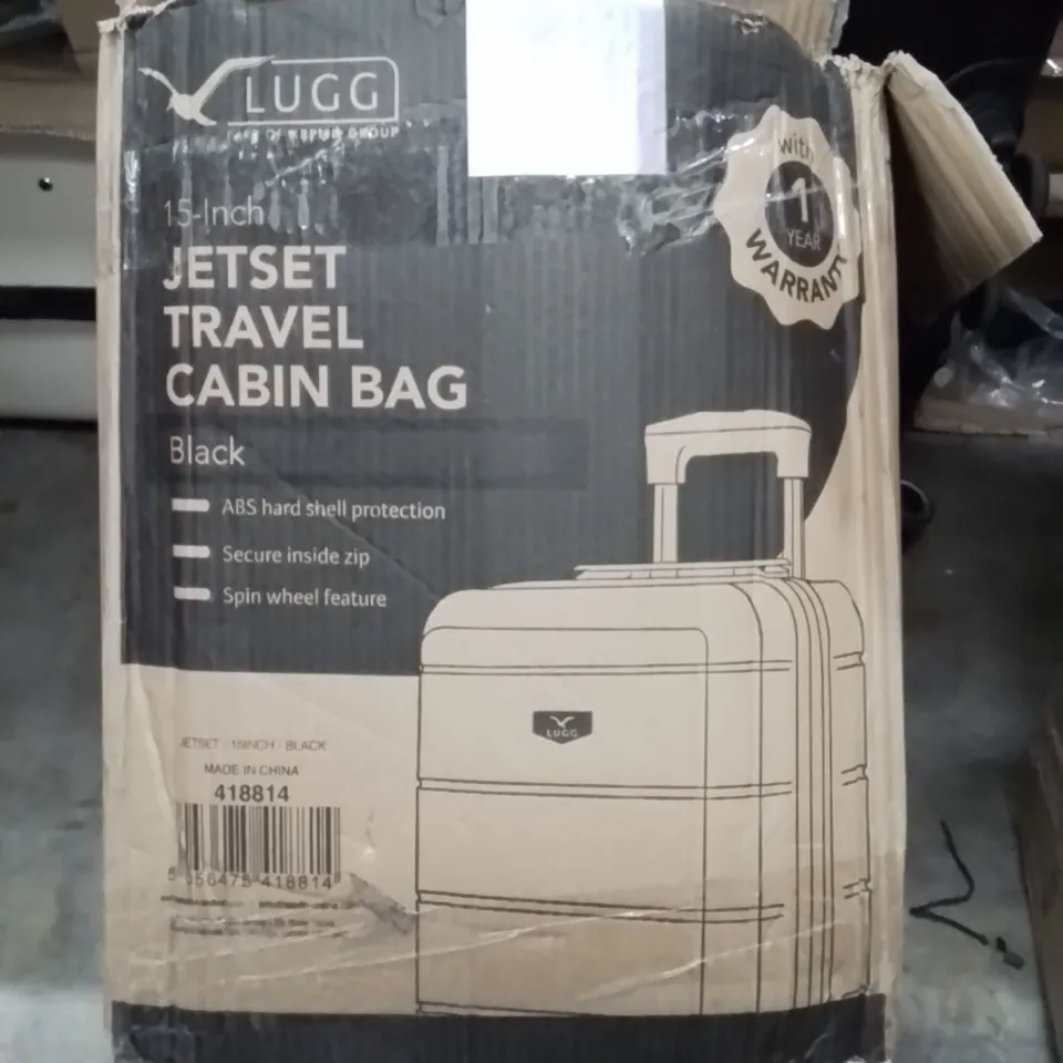 BOXED LUGG 15INCH JETSET TRAVEL CABIN BAG BLACK