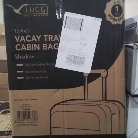 BOXED LUGG 15INCH VACAY TRAVEL CABIN BAG SHADOW