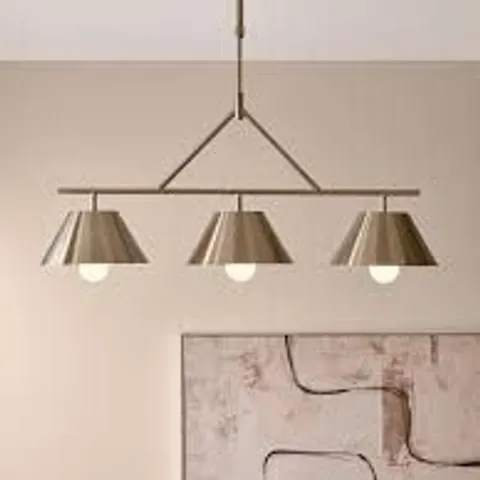 3 LIGHT METAL CONICAL SHADE BAR