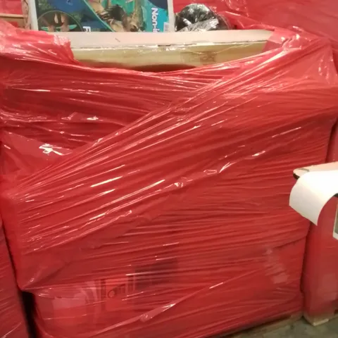 PALLET OF ASSORTED HOUSEHOLD GOODS AND PRODUCTS TO INCLUDE;FOLDABLE POOL,COLD PRESS JUICER,INFLATABLE SLIDE