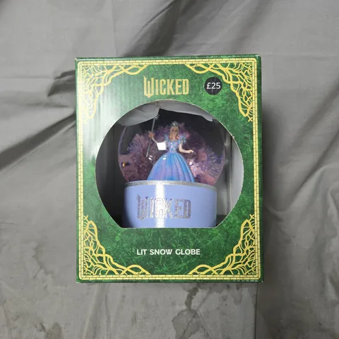WICKED LIT SNOW GLOBE – PRINCESS FIGURE, BOXED