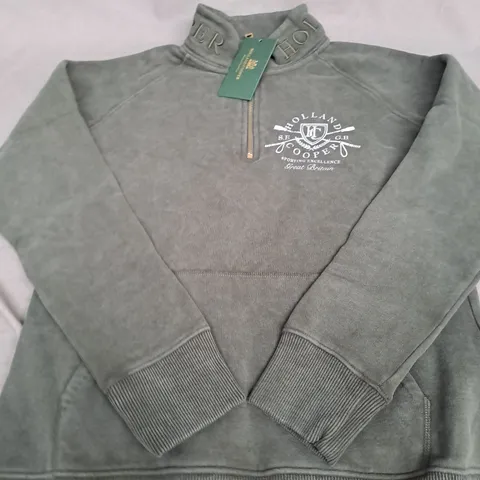 HOLLAND COOPER CREST ZIP HENLEY SIZE S