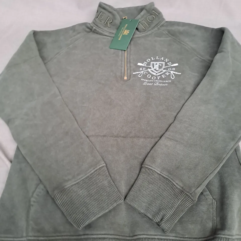 HOLLAND COOPER CREST ZIP HENLEY SIZE S