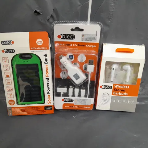 BOX OF ASSORTED ELECTRICAL ITEMS TO INCLUDE POWER BANKS, EARPHONES AND USB CABLES