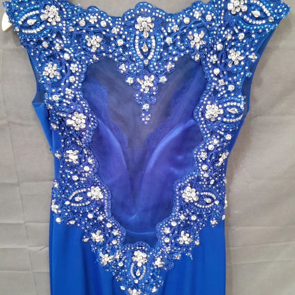 RUBY PROM EMBELLISHED BLUE OCCASIONAL DRESS - 8
