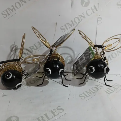 SET OF 3 SOLAR HANGING BEE'S