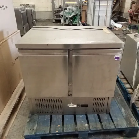COMMERCIAL 1LD-B-SALSS2 STAINLESS STEEL 2 DOOR PREP FRIDGE