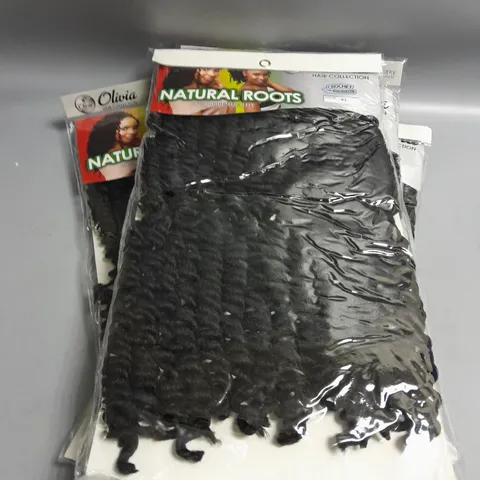LOT OF APPROX 20 OLIVIA COLLECTION NATURAL ROOTS BLACK LONG WIGS
