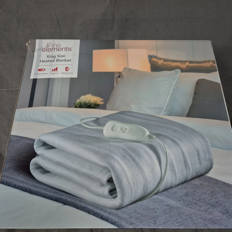 FINE ELEMENTS KING SIZE HEATED BLANKET – ELECTRIC BLANKET