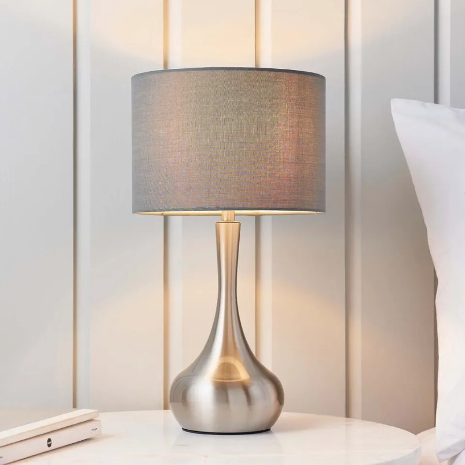 BOXED TENEYOK 42CM SOFT BRASS FINISH TABLE LAMP 