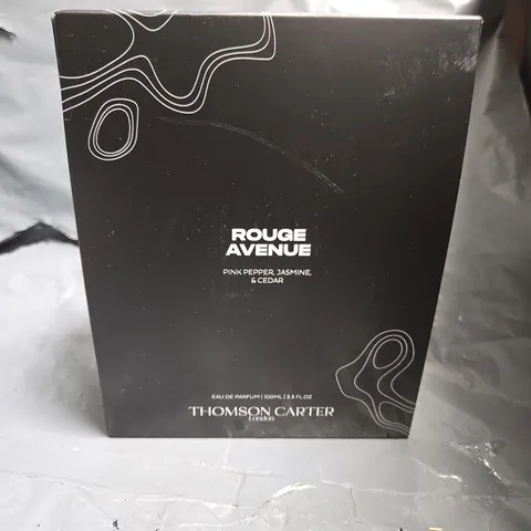 BOXED THOMSON CARTER LONDON ROUGE AVENUE PINK PEPPER, JASMINE AND CEDAR EAU DE PARFUM 100ML