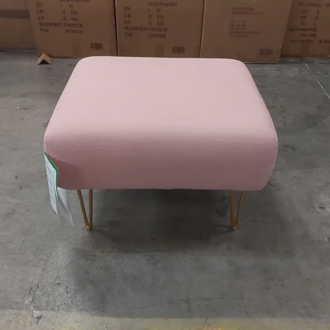 DESIGNER PINK FABRIC UPHOLSTERED STOOL