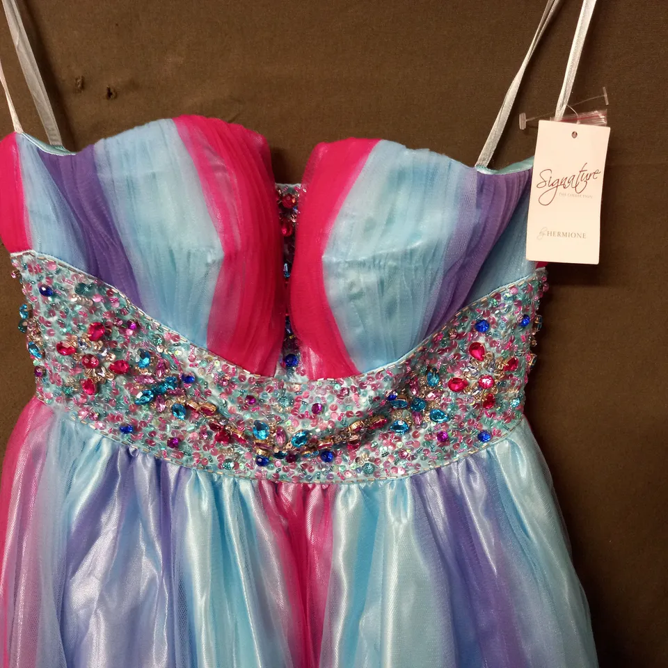 SIGNATURE BY HERMIONE EMBELLISHED DRESS IN MULTI - 8