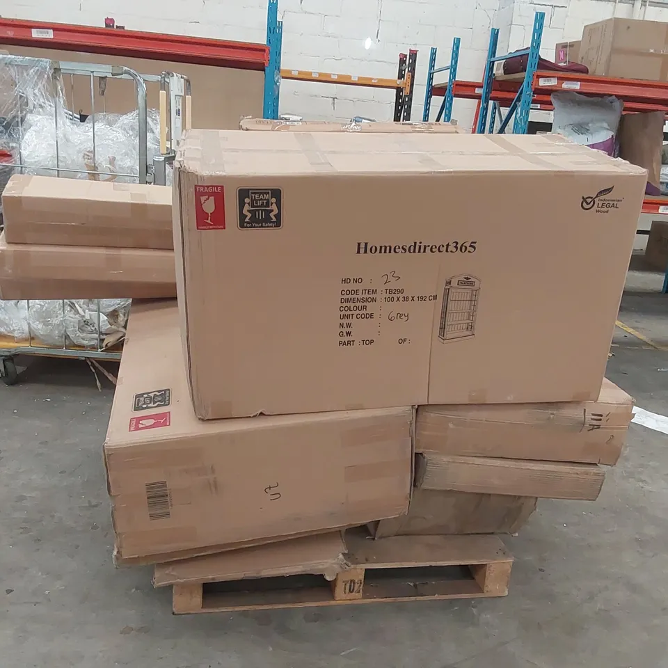 PALLET CONTAINING ASSORTED DESIGNER HOMESDIRECT365 FURNITURE PARTS 